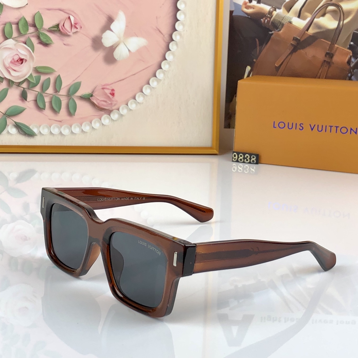 。。Louis vuitto*美式潮大框方形复古太阳眼镜潮男女网红时尚街拍墨镜ins开车