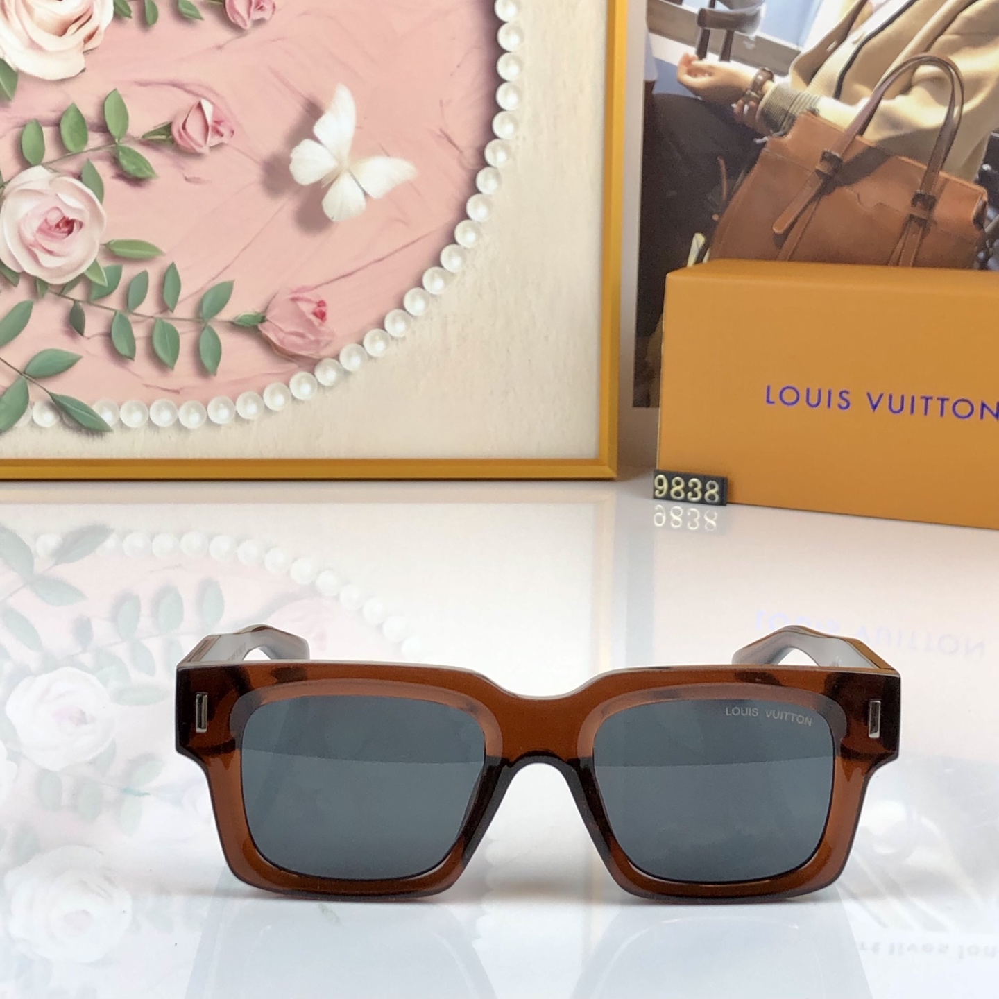 。。Louis vuitto*美式潮大框方形复古太阳眼镜潮男女网红时尚街拍墨镜ins开车