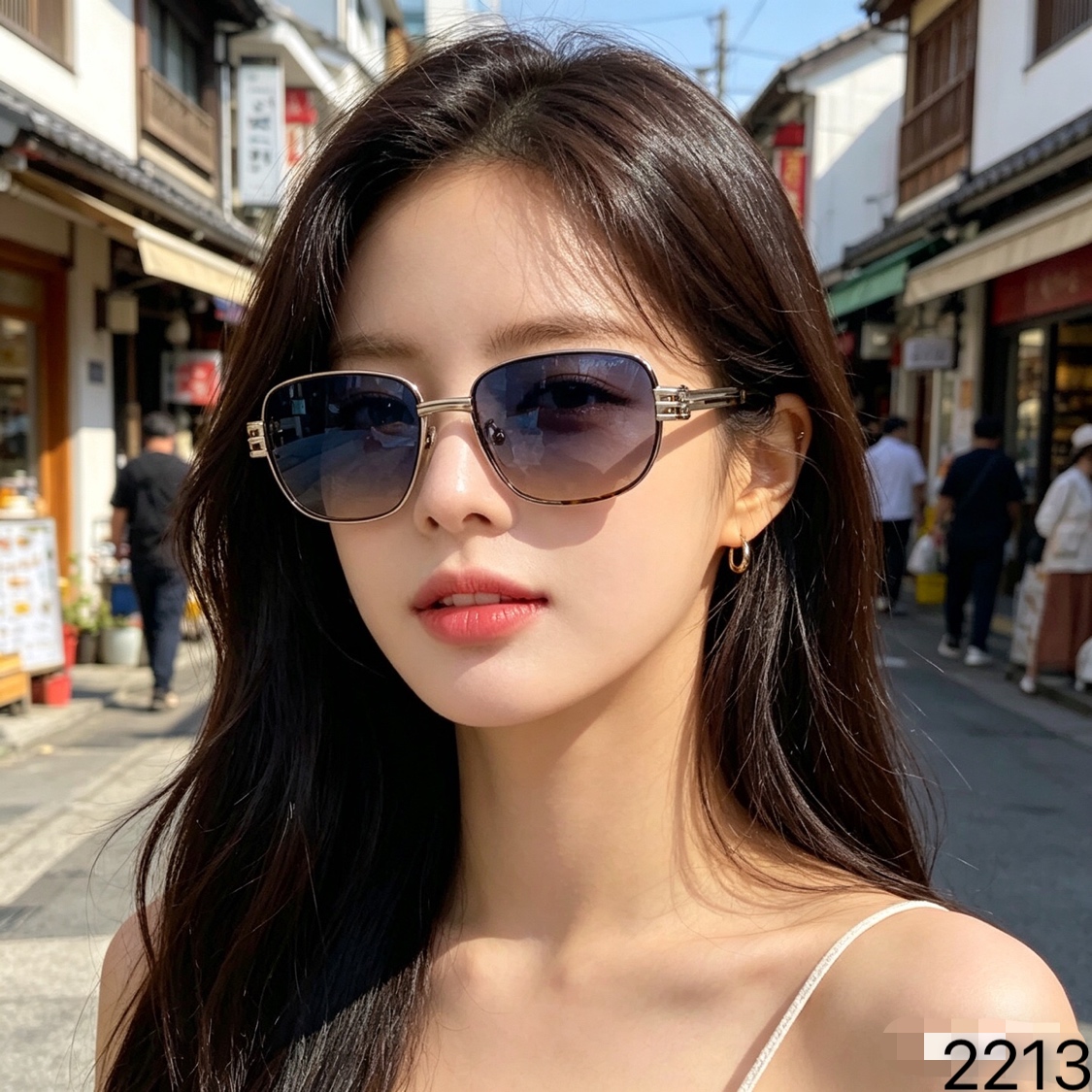 。。Cartie*墨镜男款欧美方形痞帅复古金属小框嘻哈防紫外线太阳眼镜女
