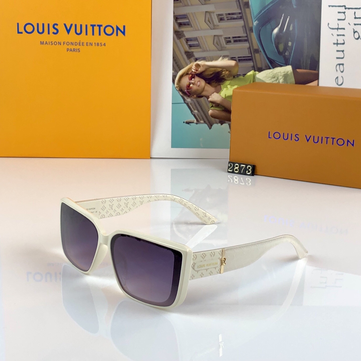 。。Louis vuitto*2026新款方框太阳镜女士轻奢墨镜防紫外线大框明星同款眼镜