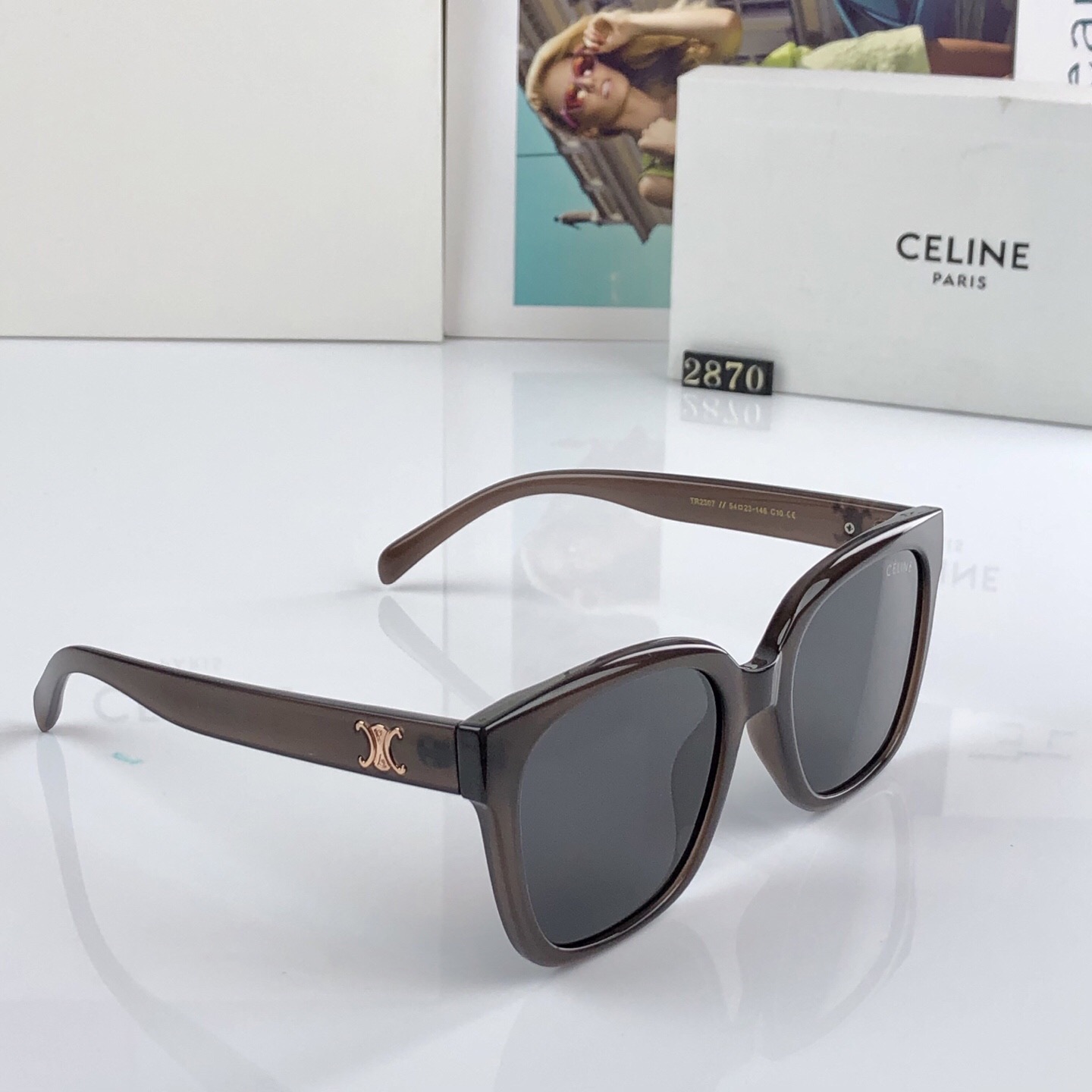 。。Celin*凯旋门同款墨镜高级感女墨镜防紫外线遮阳眼镜偏光太阳镜复古