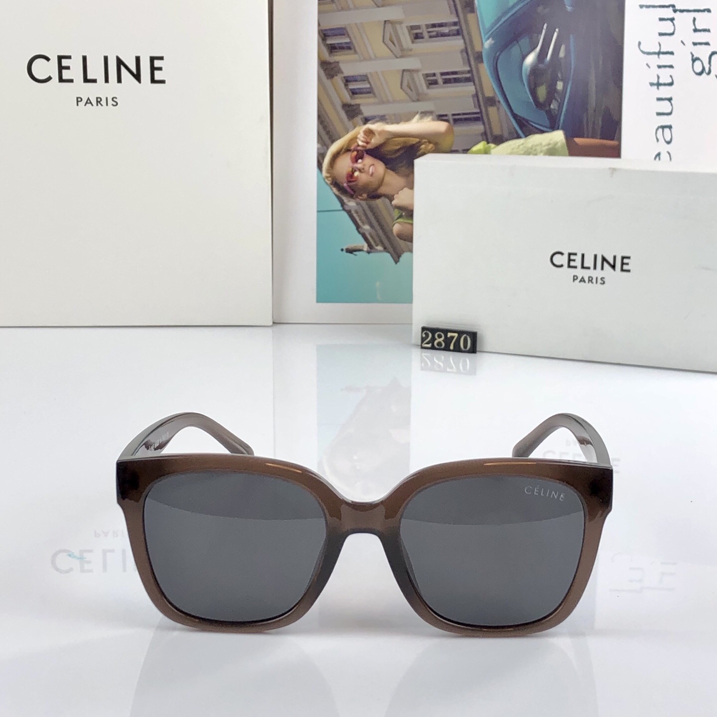 。。Celin*凯旋门同款墨镜高级感女墨镜防紫外线遮阳眼镜偏光太阳镜复古
