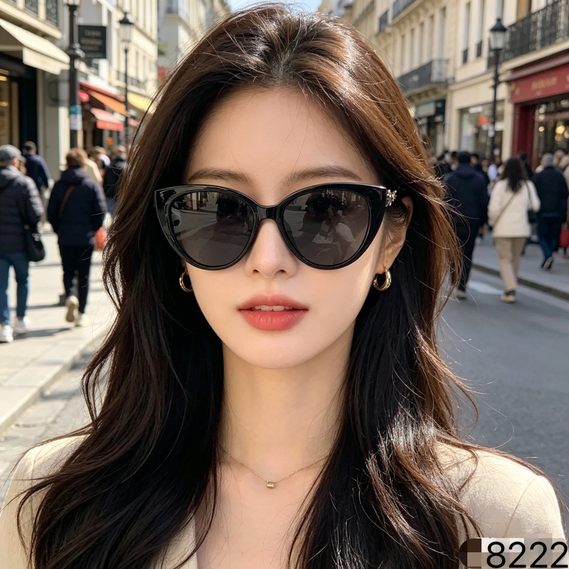 。。复古猫眼太阳镜女潮网红街拍个性小脸防紫外线眼镜