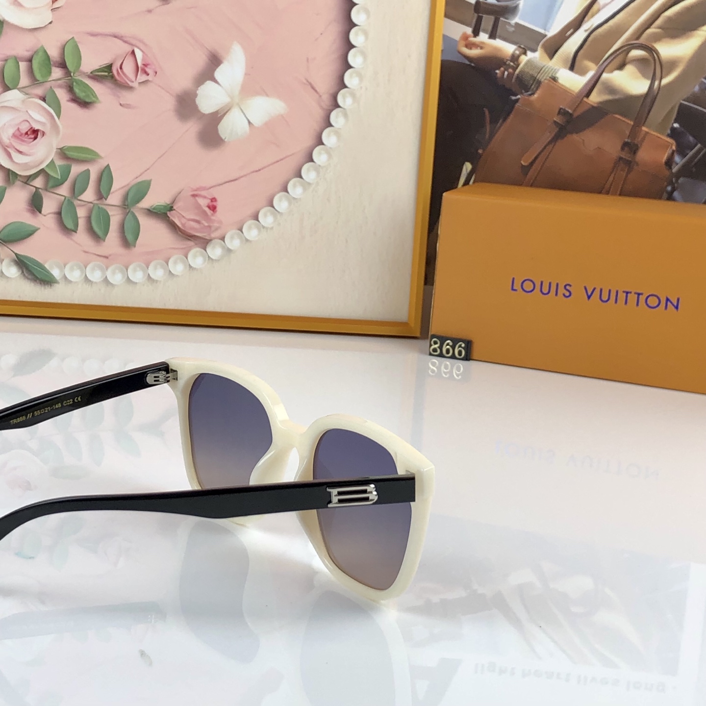 。。Louis vuitto*韩版夏季复古猫眼时髦墨镜凹造型拍照眼镜欧美太阳镜