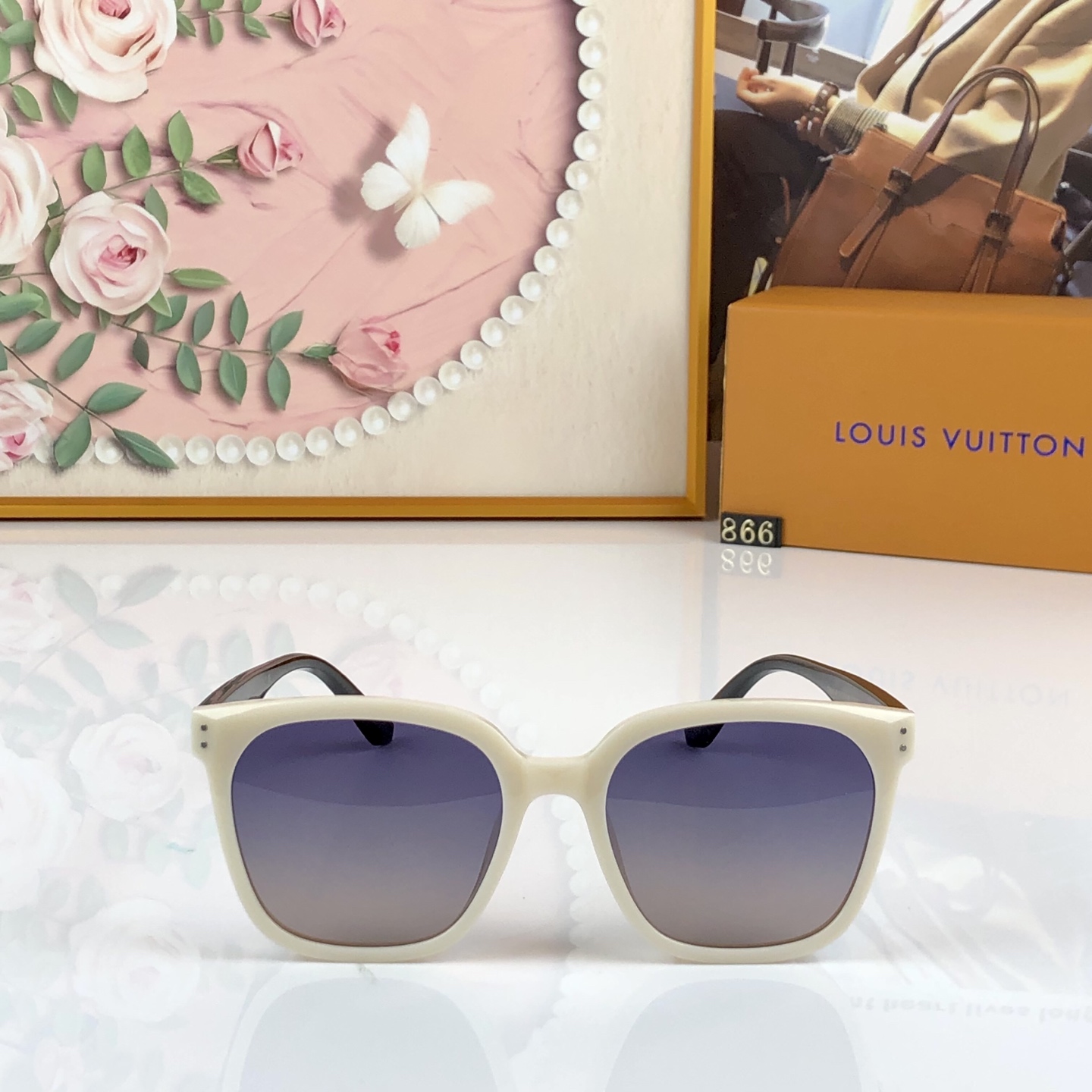 。。Louis vuitto*韩版夏季复古猫眼时髦墨镜凹造型拍照眼镜欧美太阳镜