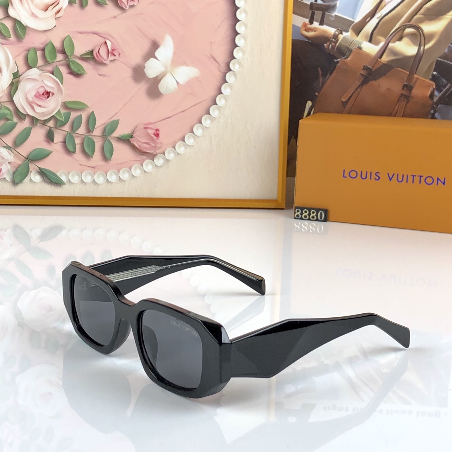 。。Louis vuitto*新款欧美复古多边形网红大牌太阳镜时尚个性街拍ins墨镜女潮