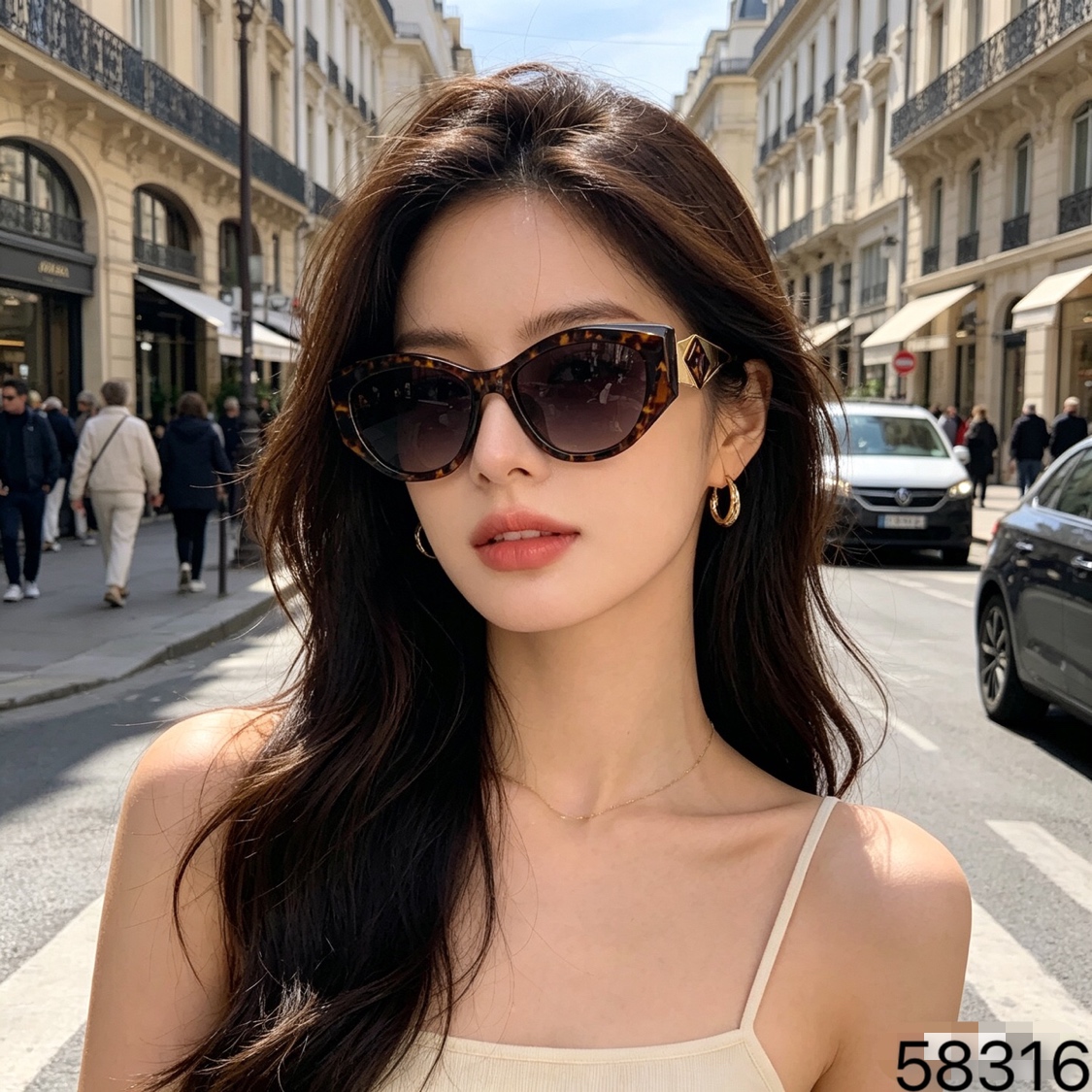 。。Prad*镂空多边框【品质】高清镜轻奢高级感潮流时尚墨镜女太阳镜男