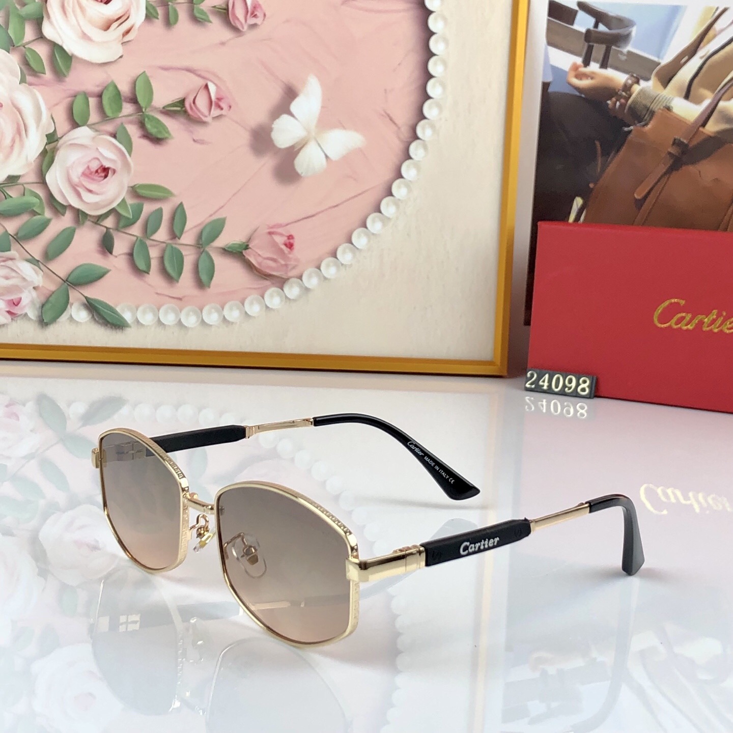 。。Cartie*金属全框太阳眼镜男遮阳镜痞帅墨镜女防紫外线旅游时尚潮