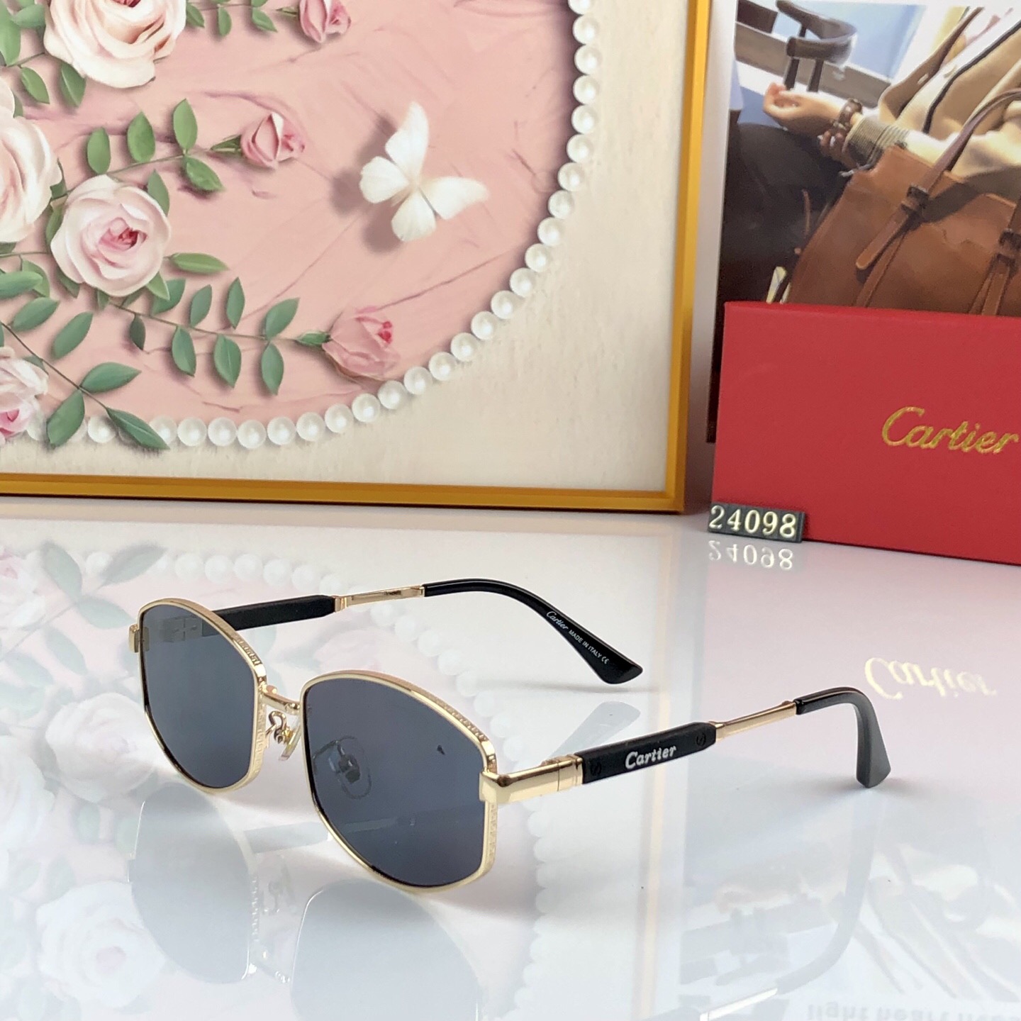 。。Cartie*金属全框太阳眼镜男遮阳镜痞帅墨镜女防紫外线旅游时尚潮