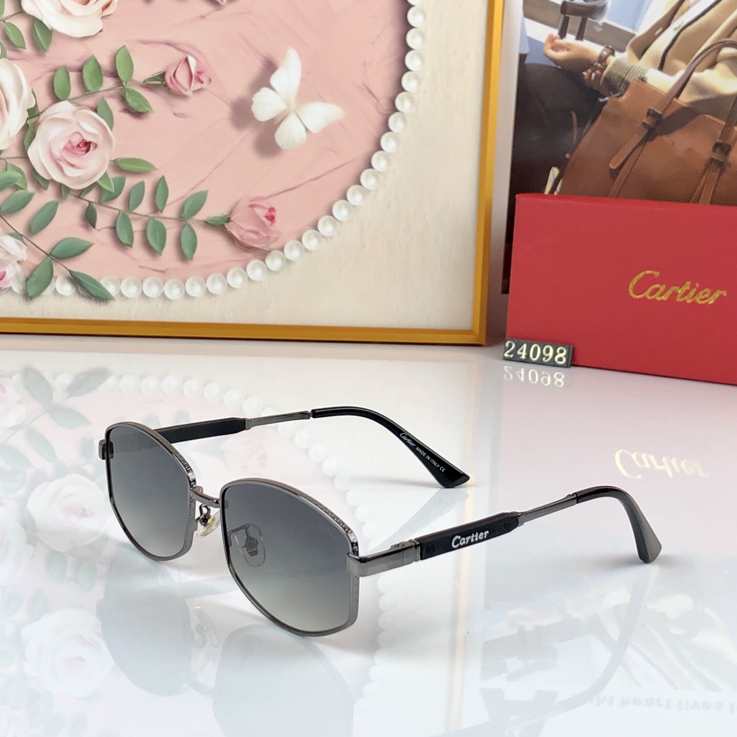 。。Cartie*金属全框太阳眼镜男遮阳镜痞帅墨镜女防紫外线旅游时尚潮