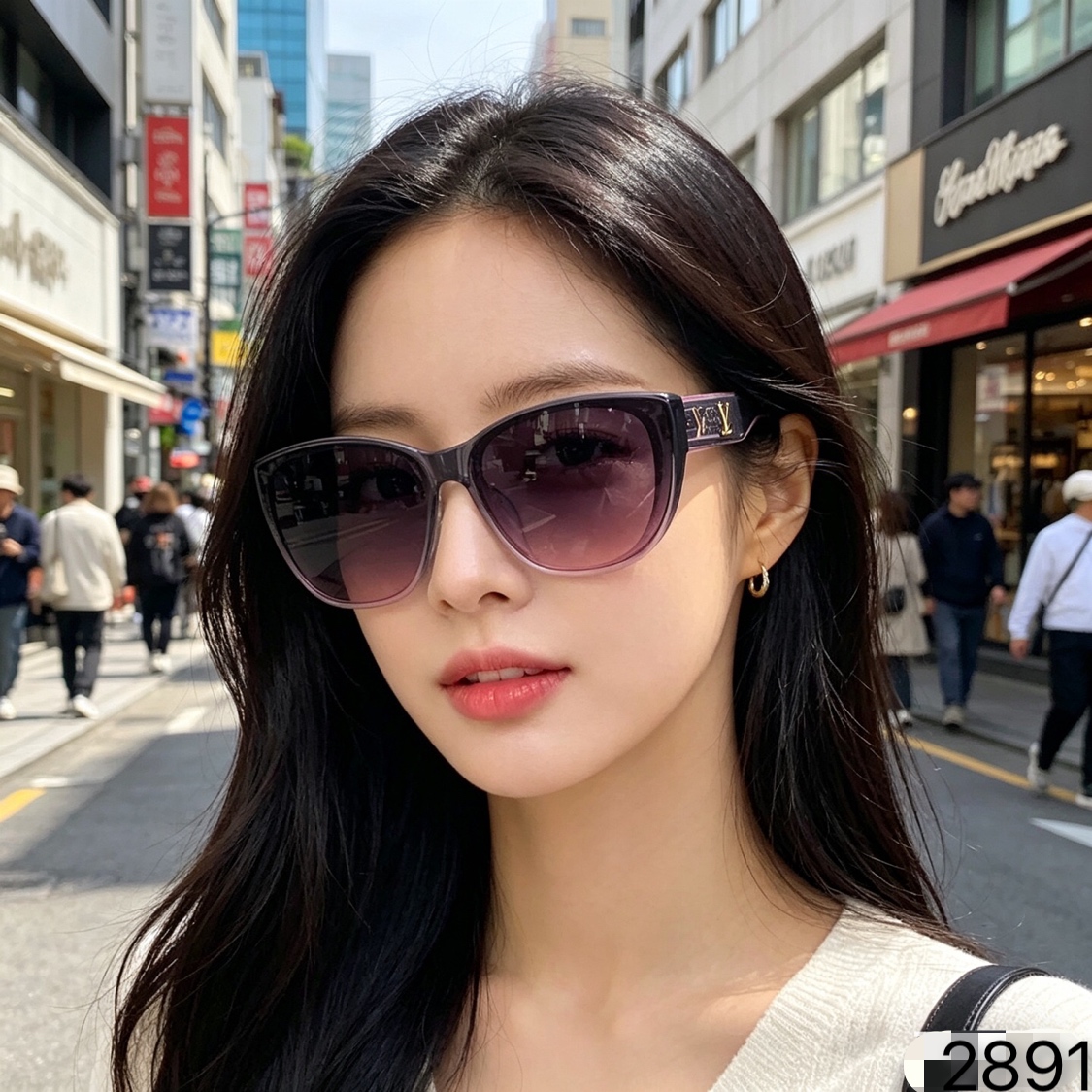 。。Louis vuitto*2026年新款太阳镜女高级感猫眼潮流墨镜个性太阳眼镜