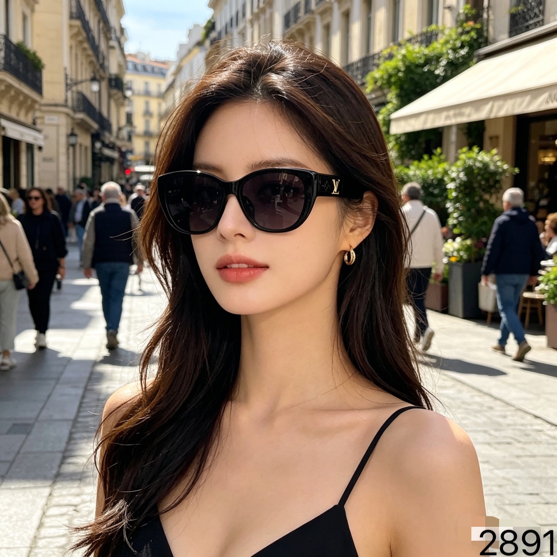 。。Louis vuitto*2026年新款太阳镜女高级感猫眼潮流墨镜个性太阳眼镜