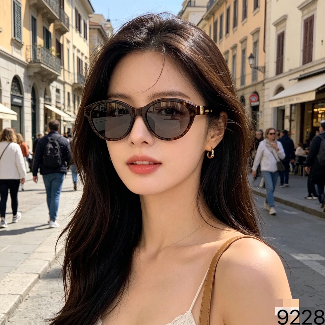 。。miumi*缪家小圆框墨镜女款高级感个性复古书呆子太阳眼镜可配近视带度数