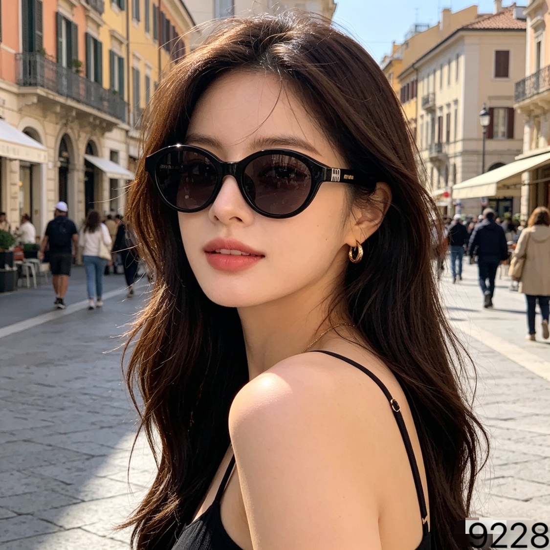 。。miumi*缪家小圆框墨镜女款高级感个性复古书呆子太阳眼镜可配近视带度数