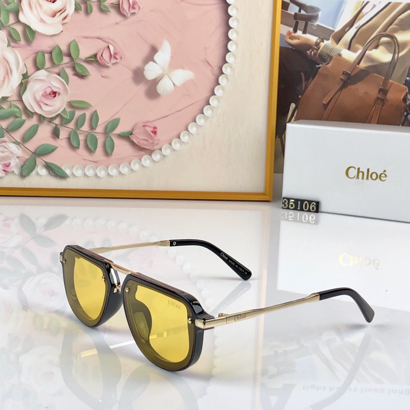 。。Chlo*新款双梁时尚太阳镜男女高级感欧美简约休闲百搭防紫外线墨镜