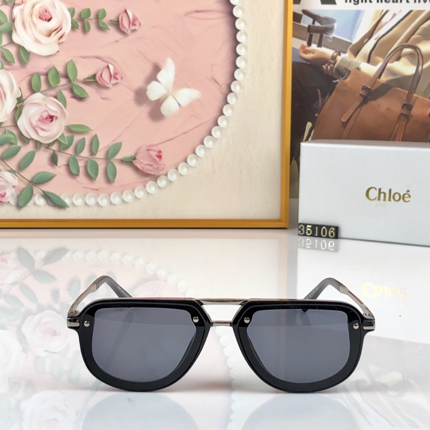 。。Chlo*新款双梁时尚太阳镜男女高级感欧美简约休闲百搭防紫外线墨镜