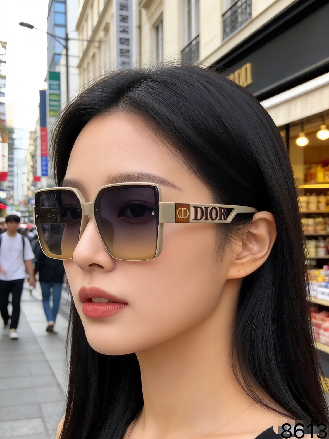 。。Dio*新款女士高级感时尚大方框太阳眼镜欧美潮流网红街拍遮阳墨镜