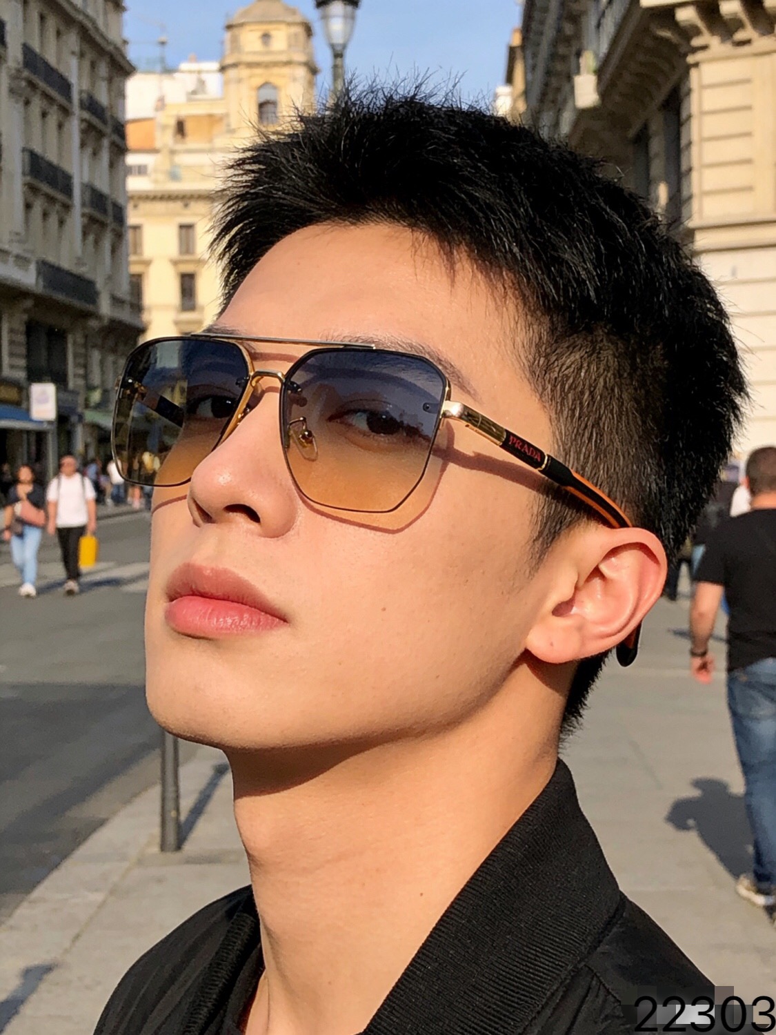 。。Prad*新款男女同款墨镜时尚潮流休闲眼镜驾驶出行度假太阳眼镜防紫外线