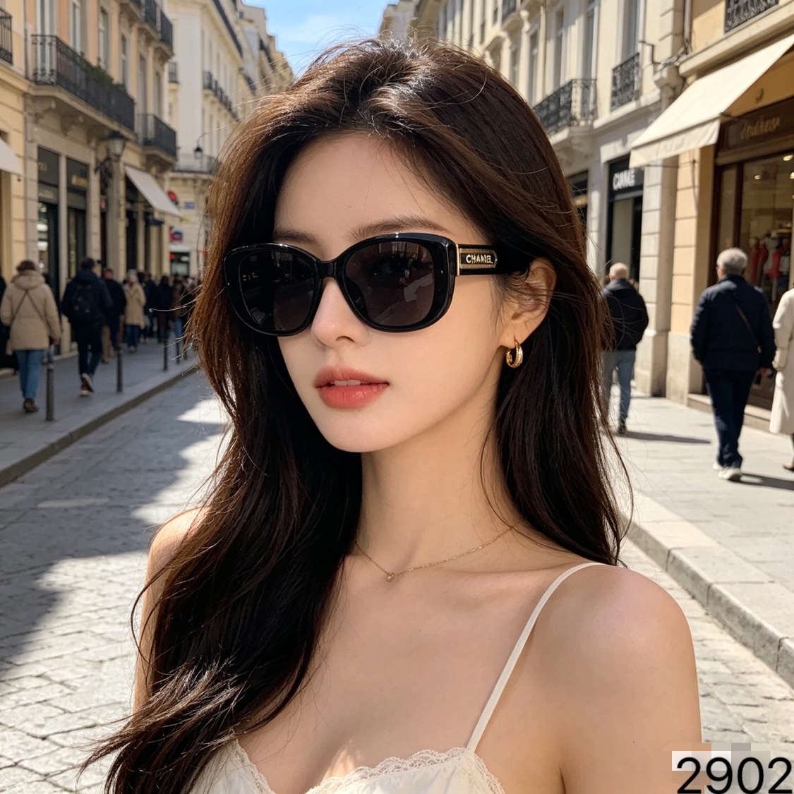 。。Chane*2026年新款女高级感潮酷辣妹风小香风开车防晒太阳镜