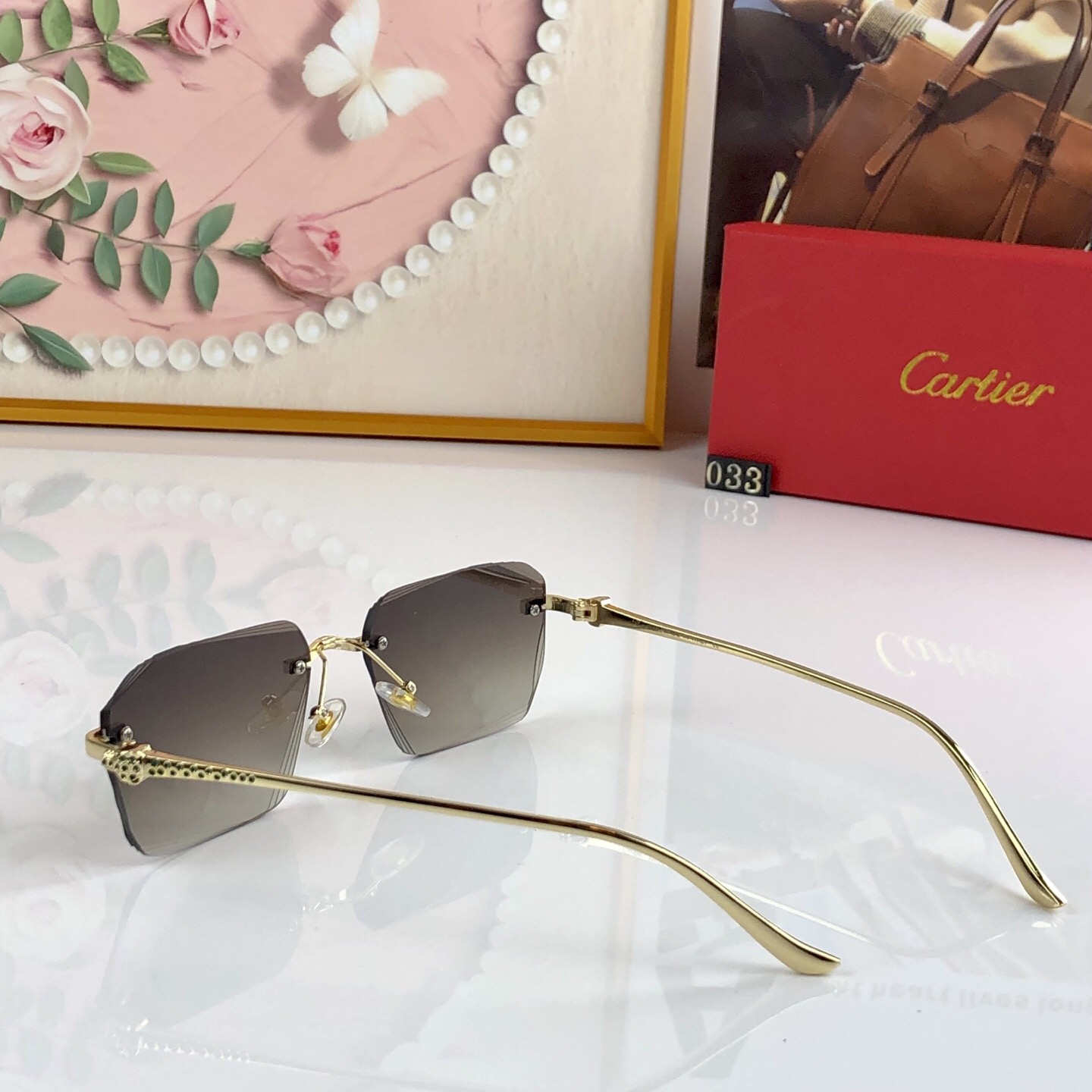 。。Cartie*金属个性切边时尚无框太阳镜遮阳高级质感欧美街拍潮男女墨镜