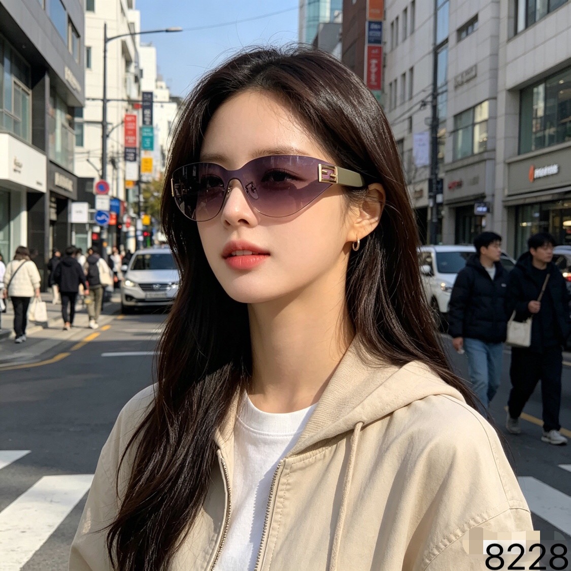 。。Louis vuitto*2026春夏新款酷黑发箍墨镜女高级感时尚无边框连体镜片太阳镜男潮