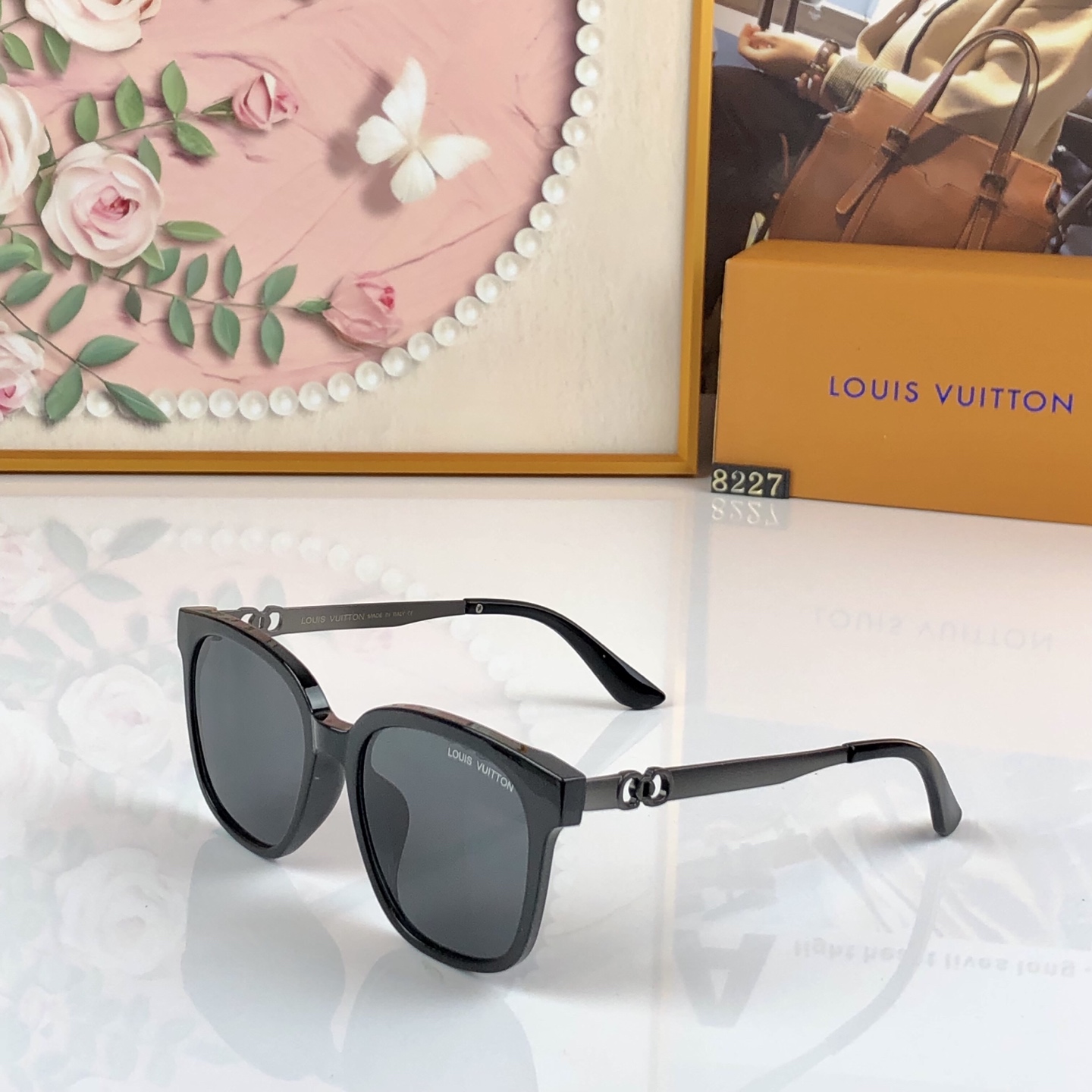 。。Louis vuitto*新款时髦韩系大框辣妹百搭显脸小出片潮流防紫外线墨镜遮阳太阳镜