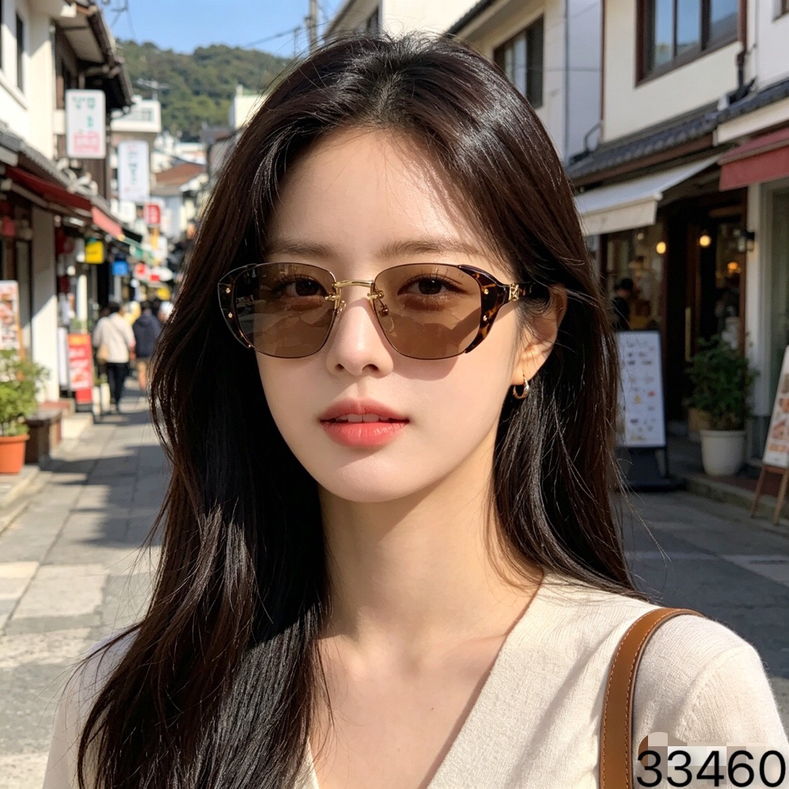 。。Dio*2026新款无框猫眼女潮太阳眼镜街拍装饰凹造型墨镜