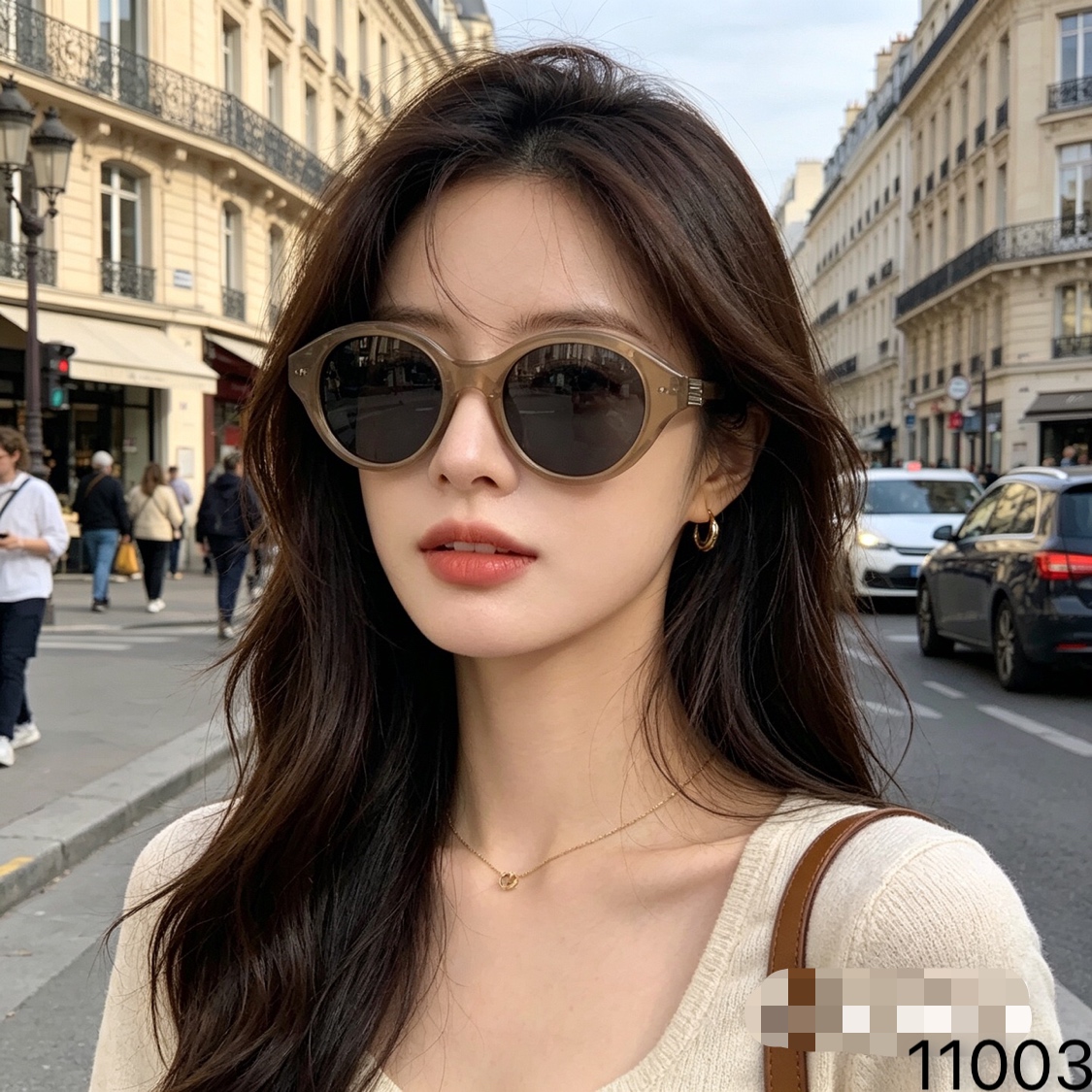 。。Louis vuitto*2026新款复古小框猫眼墨镜女款辣妹风拍照显白太阳眼镜潮防紫外线