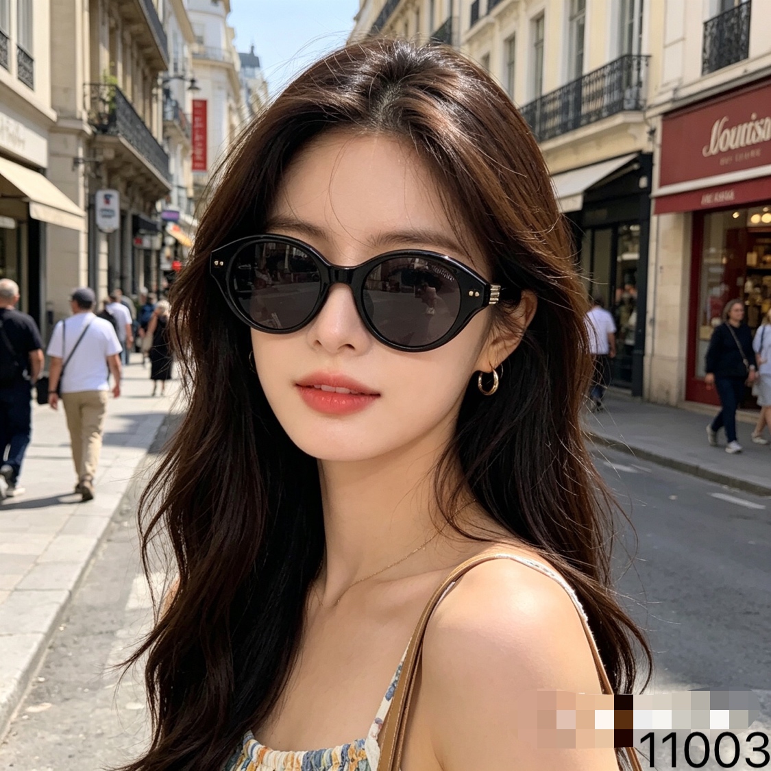 。。Louis vuitto*2026新款复古小框猫眼墨镜女款辣妹风拍照显白太阳眼镜潮防紫外线
