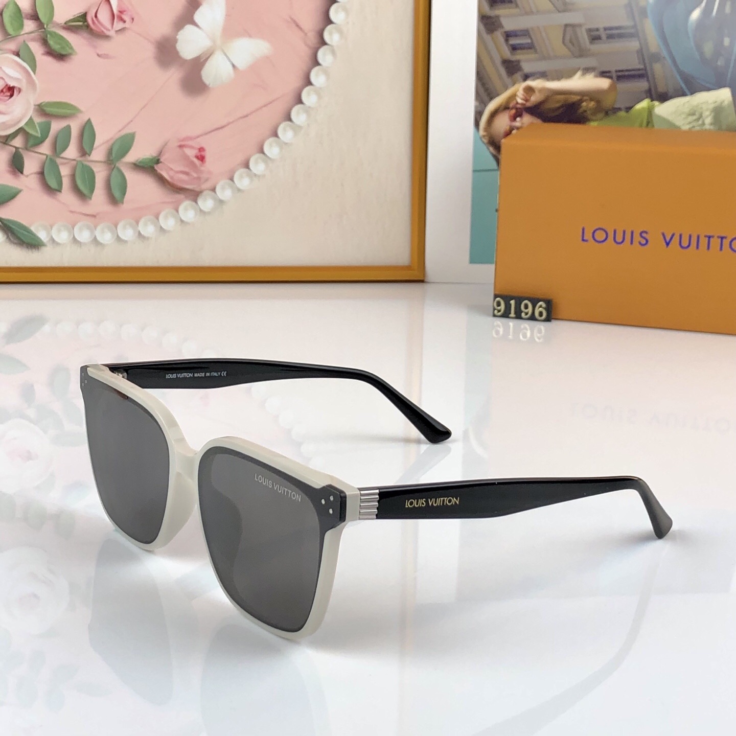 。。Louis vuitto*韩系大框太阳眼镜男款高级感复古方框大脸防紫外线墨镜女