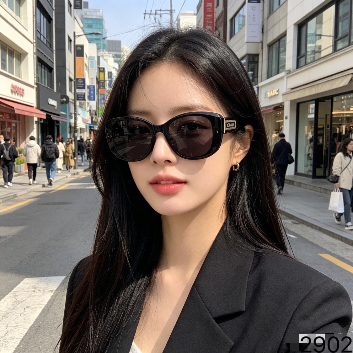 。。Chane*小香墨镜女时尚潮流防紫外线复古辣妹旅行防晒开车高颜值太阳镜