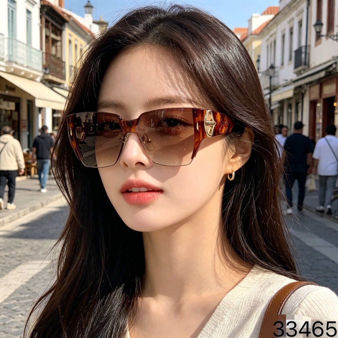 。。Dio*发箍一体式曲面墨镜女款时尚户外骑行防风沙太阳镜赛博朋克未来感