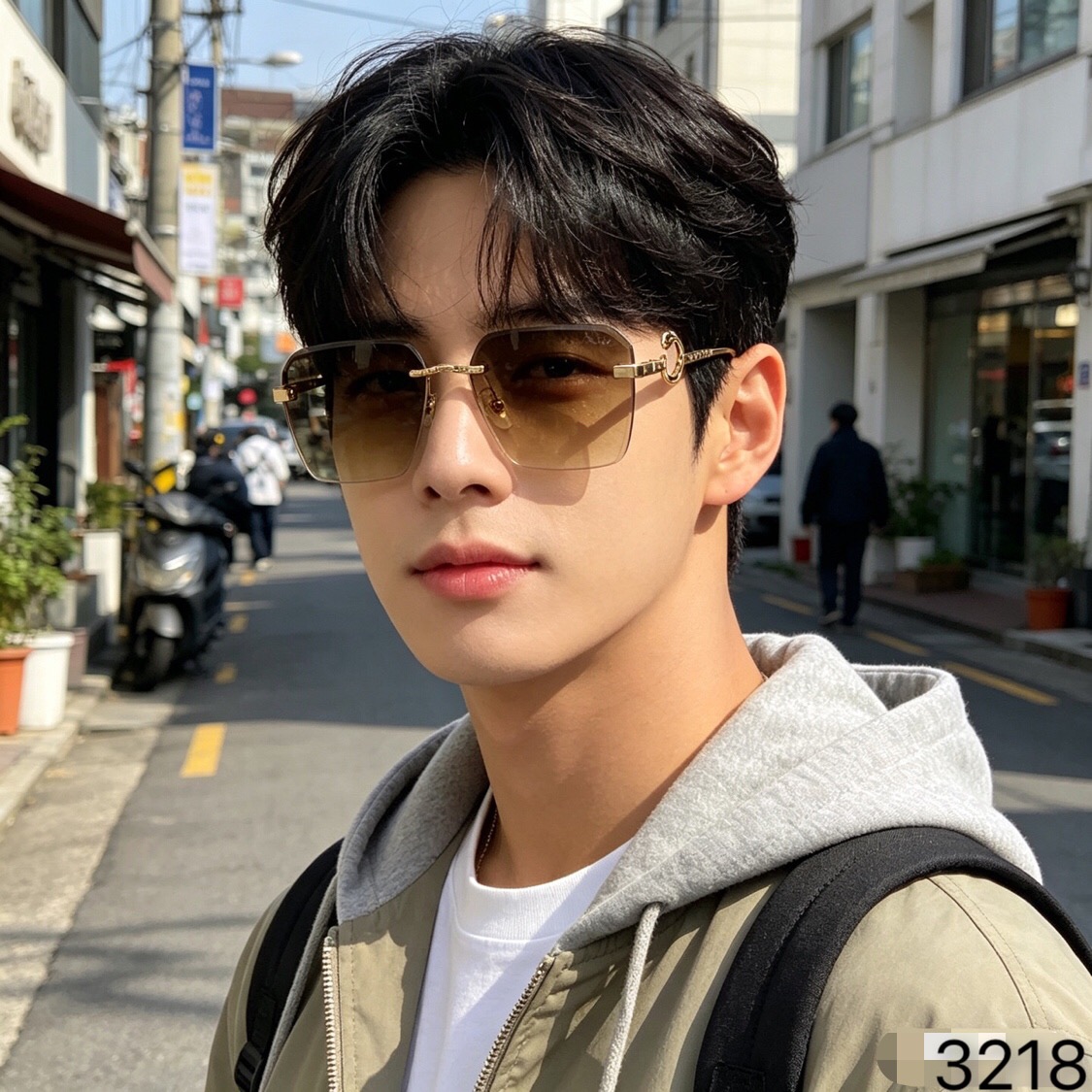 。。Cartie*金属个性切边时尚无框太阳镜遮阳高级质感欧美街拍潮男女墨镜