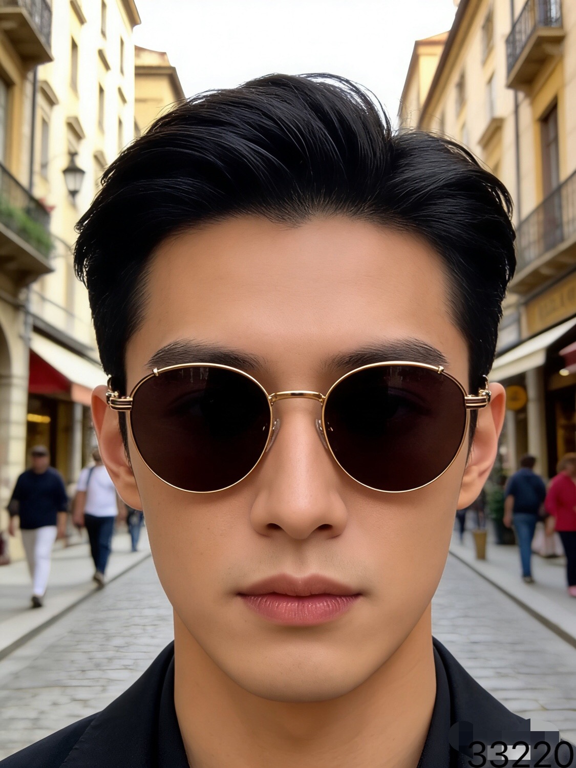 。。Louis vuitto*欧美风金属圆形复古偏光墨镜女高级感防紫外线开车时尚太阳镜男潮