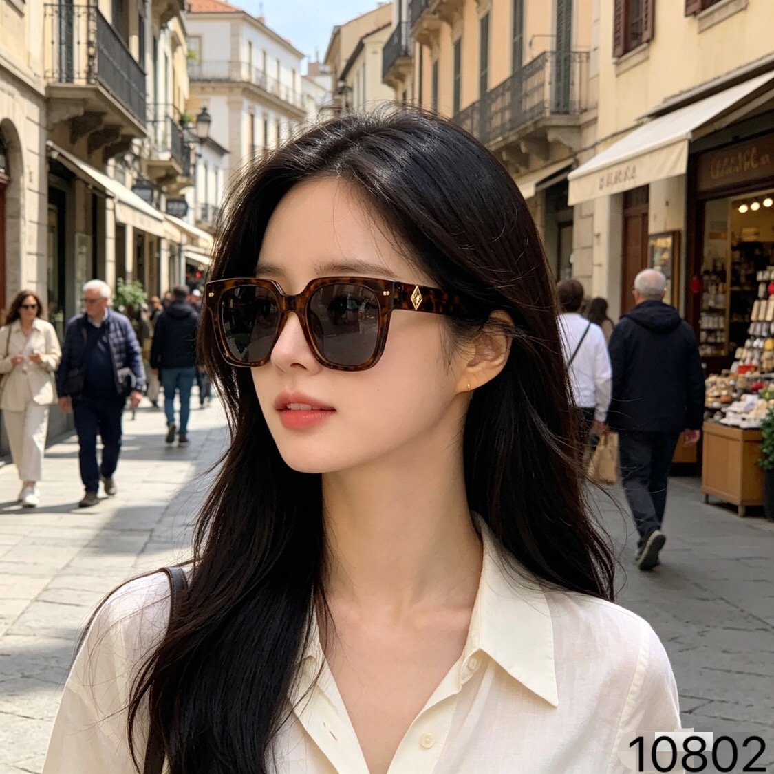 。。Gucc*欧美时尚板材方形轻奢男太阳镜户外简约百搭素颜女墨镜