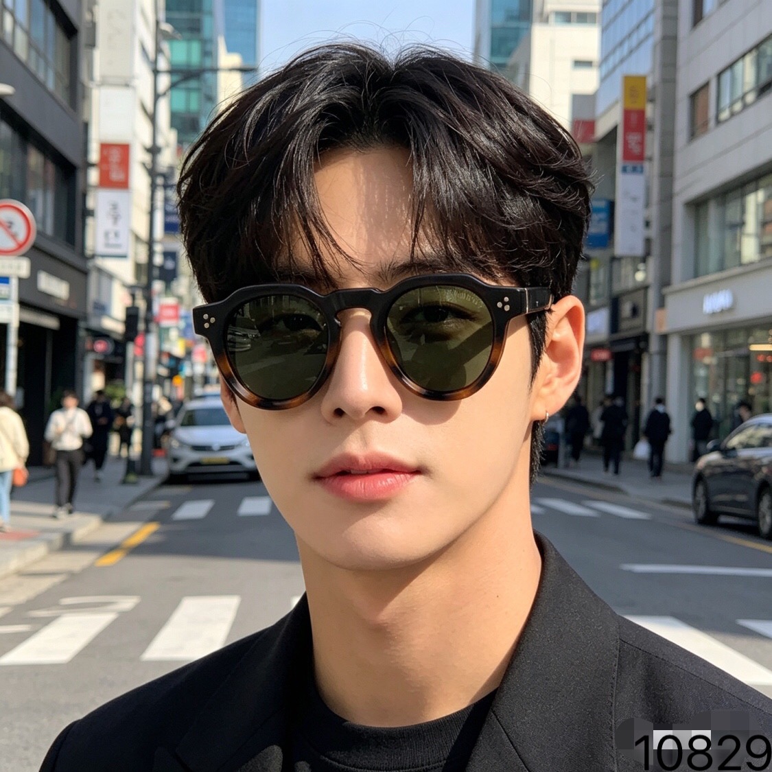 。。Prad*新款经典圆框复古太阳眼镜时尚男女网红个性高级感墨镜