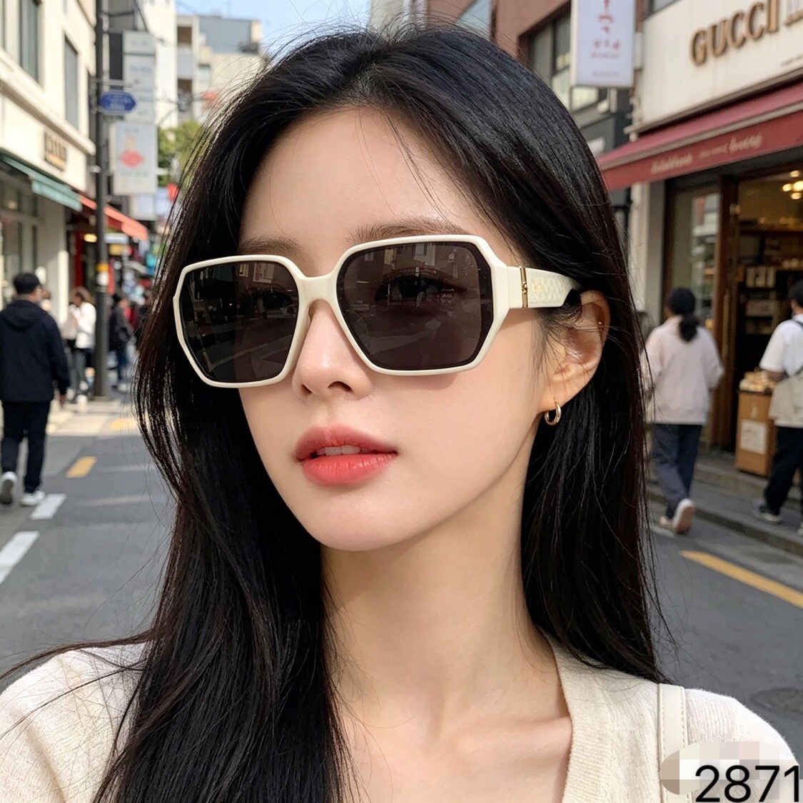 NO:823329,Gucc* light luxury sunglasses classic square frame women's sunglasses anti-UV sunshade temperament round face big face slimming glasses sunglasses sunglasses, glasses, gucci19860909Gucc*轻奢太阳镜经典方框女士墨镜防紫外线遮阳气质圆脸大脸显瘦眼镜墨镜太阳镜,眼镜,gucci,glasses