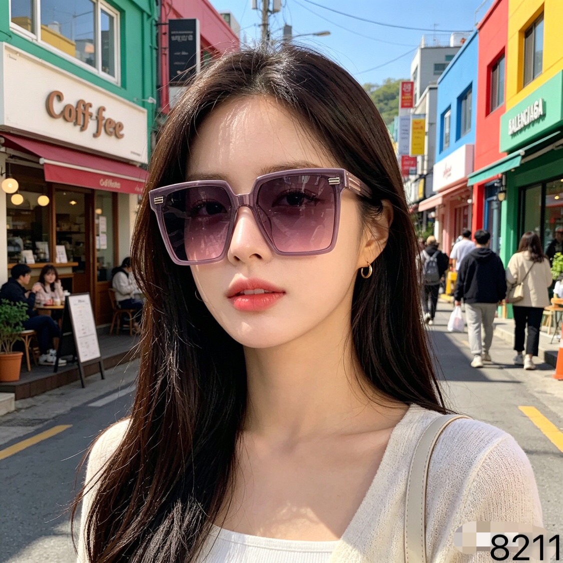 NO:823322,Balenciag*Korean version of high-end ins one-piece square frame showing face small car anti-UV sunglasses glasses sunglasses sunglasses, glasses, balenciaga19860909Balenciag*韩版高级感ins连体方框显脸小开车防紫外线防晒太阳镜眼镜墨镜太阳镜,眼镜,balenciaga,glasses