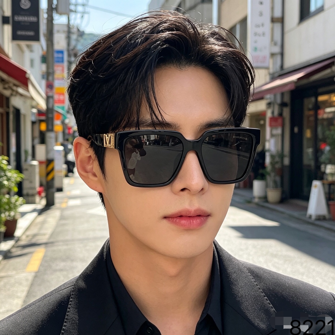 🔥🔥Valentin*新款高级感大框方形时尚太阳镜男复古休闲个性潮流女墨镜防紫外线