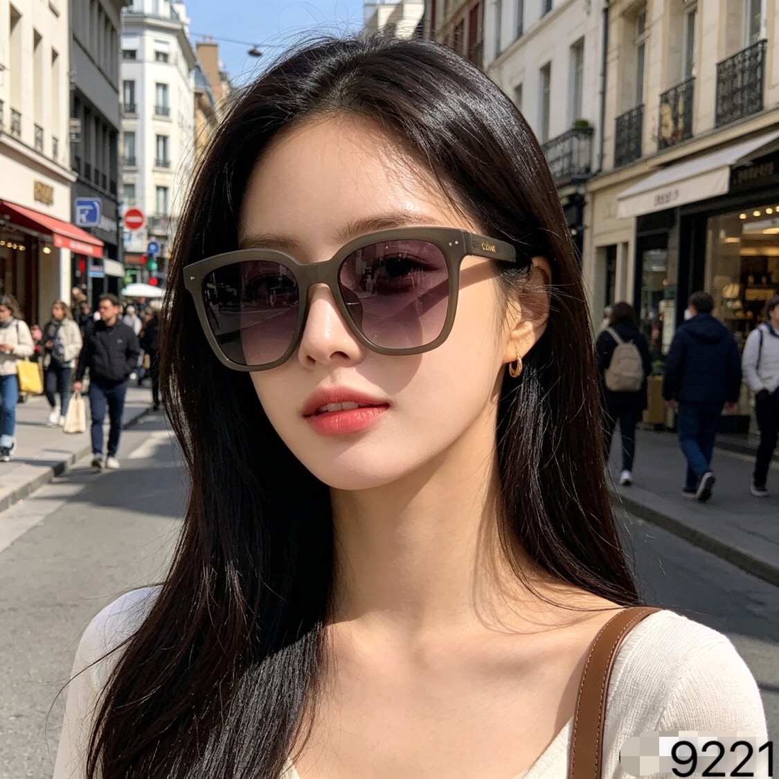 🔥🔥Celin*太阳镜男女款潮流时髦框复古黑超遮阳防晒墨镜防紫外线