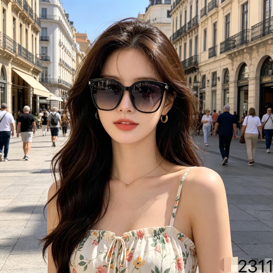 🔥🔥Louis vuitto*2026辣妹风网红街拍墨镜女高级感时髦防晒太阳眼镜女潮