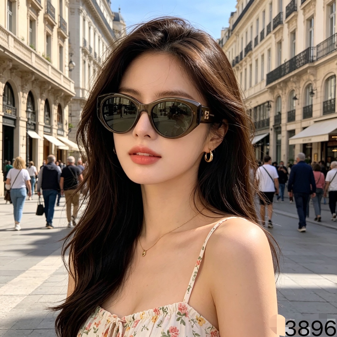 🔥🔥Chane*韩系2026新款玳瑁猫眼墨镜夏季ins遮阳眼镜网红街拍太阳镜潮