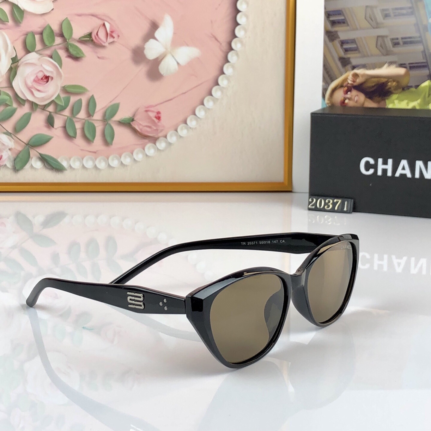 🔥🔥Chane*2026新款方框墨镜女高级感时尚个性太阳眼镜遮阳防紫外线高级感