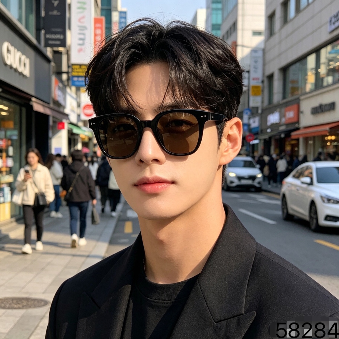 NO:826349,Gucc* black frame glasses without makeup artifact round face Internet celebrity street photography high-end sunglasses women's slim sunglasses men's glasses sunglasses sunglasses, glasses, gucci19860909Gucc*黑框眼镜素颜神器圆脸网红街拍高级感墨镜女款显瘦太阳镜男士眼镜墨镜太阳镜,眼镜,gucci,glasses