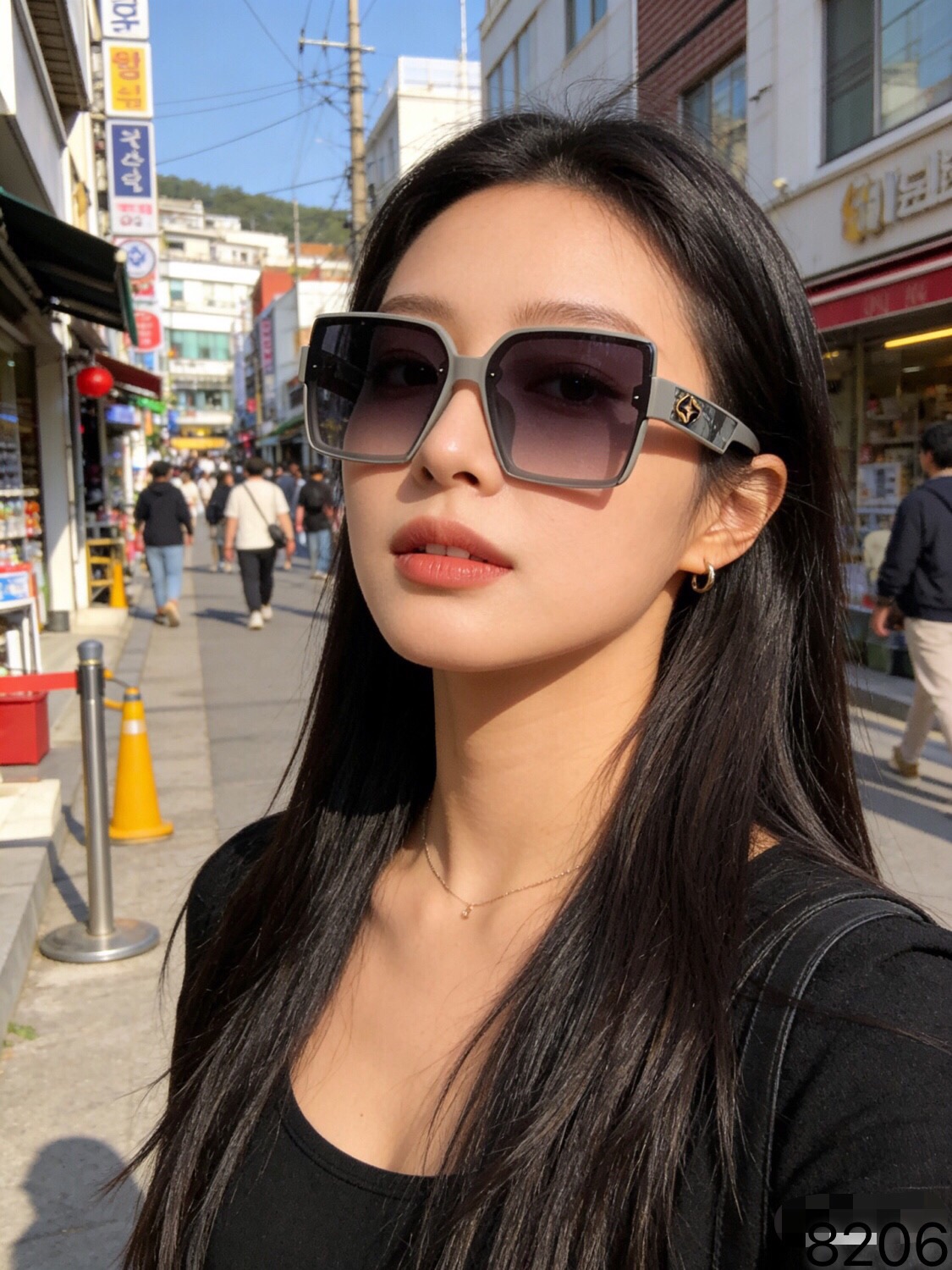🔥🔥Louis vuitto*新款高级感大框方形时尚太阳镜男复古休闲个性潮流女墨镜防紫外线