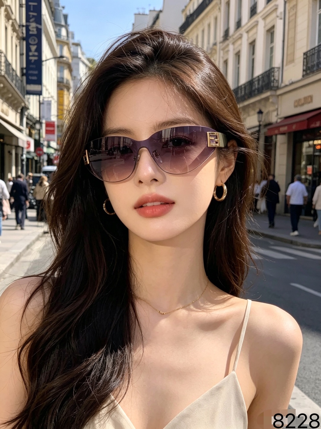 🔥🔥Louis vuitto*2026春夏新款酷黑发箍墨镜女高级感时尚无边框连体镜片太阳镜男潮