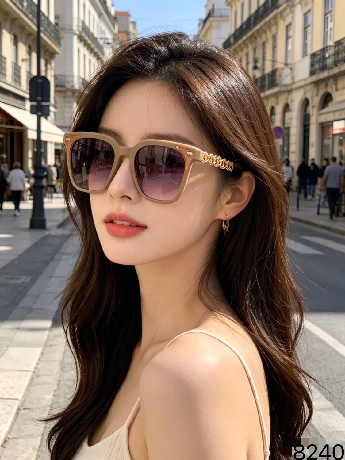 🔥🔥Louis vuitto*新款墨镜女高级感ins网红款防晒太阳镜大框圆脸显瘦眼镜男款潮流