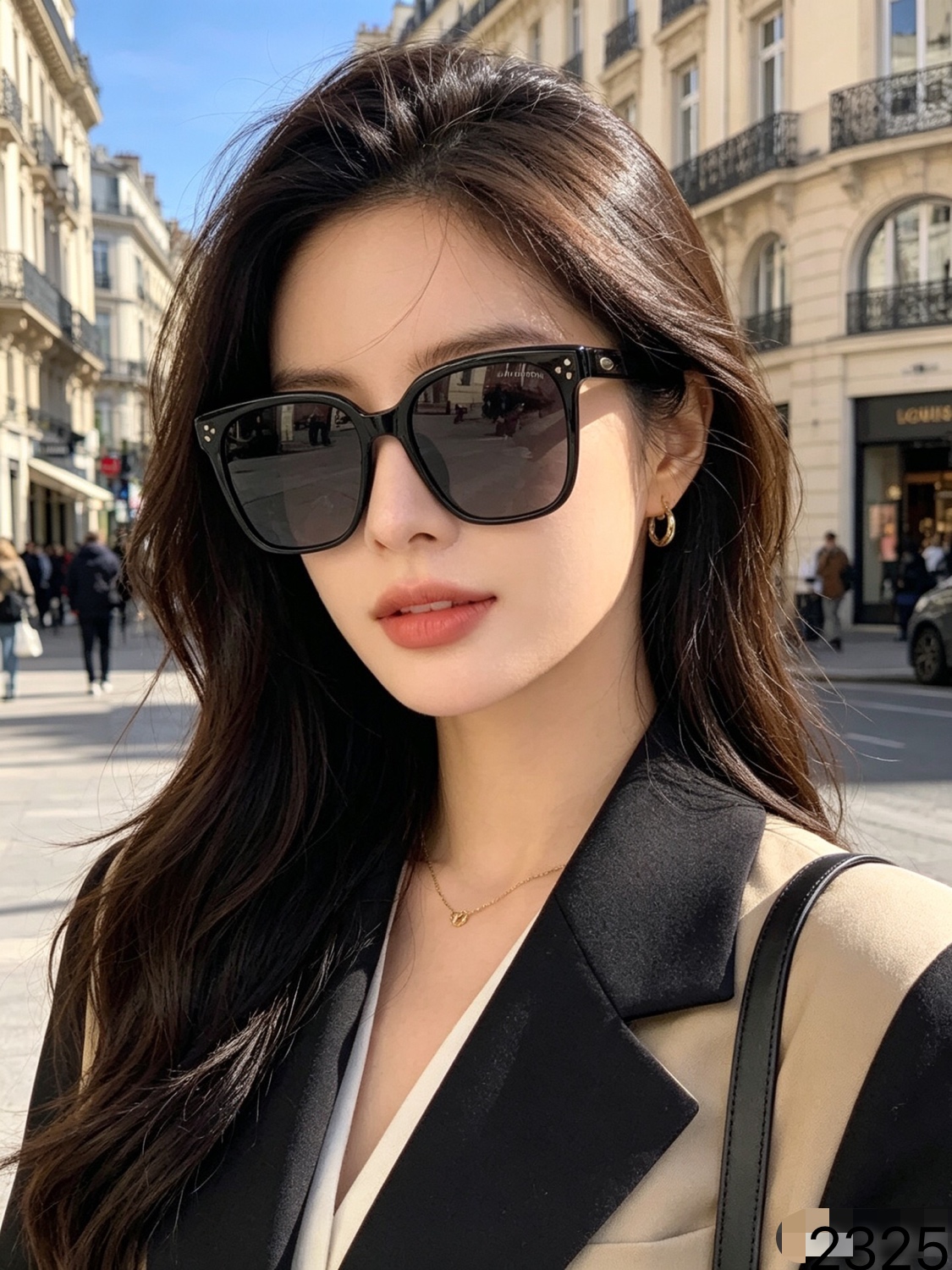 🔥🔥Louis vuitto*百搭素颜冰氛围感偏光太阳镜男女款防紫外线遮阳防晒墨镜