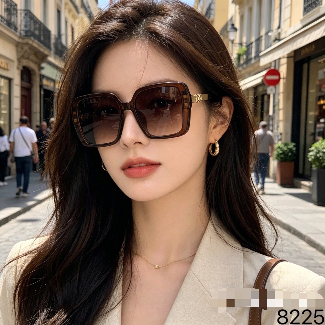 🔥🔥Louis vuitto*网红太阳镜女新款时尚高级感金属墨镜开车防紫外线显脸小眼镜