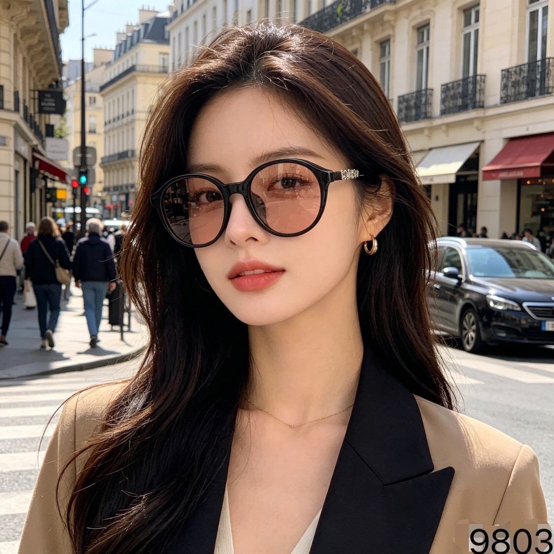 🔥🔥Chane*香家新款高级感时尚个性偏光太阳镜小框猫眼潮流女士墨镜